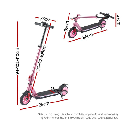 Electric Scooter 180W 18KM/H Adjustable Portable Foldable Height Riding Commuter Teens Adults - Image 2