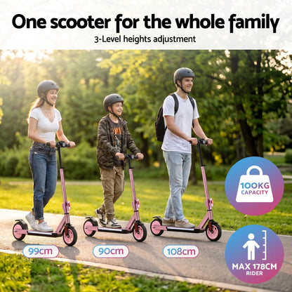 Electric Scooter 180W 18KM/H Adjustable Portable Foldable Height Riding Commuter Teens Adults - Image 5