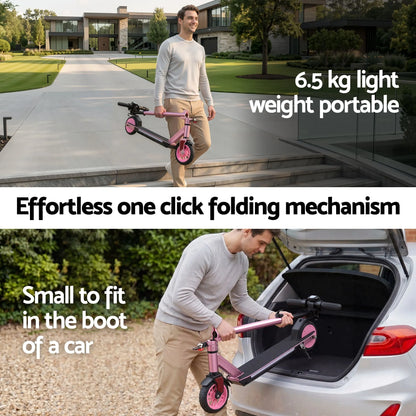 Electric Scooter 180W 18KM/H Adjustable Portable Foldable Height Riding Commuter Teens Adults - Image 6
