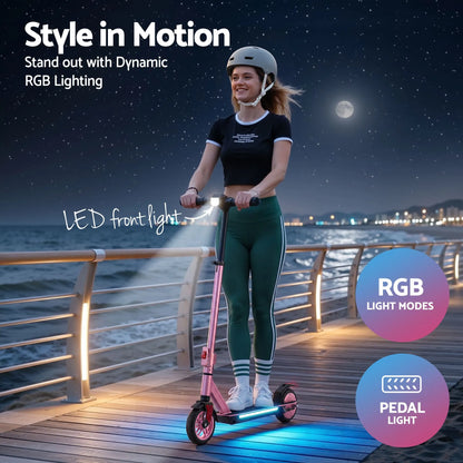 Electric Scooter 180W 18KM/H Adjustable Portable Foldable Height Riding Commuter Teens Adults - Image 8
