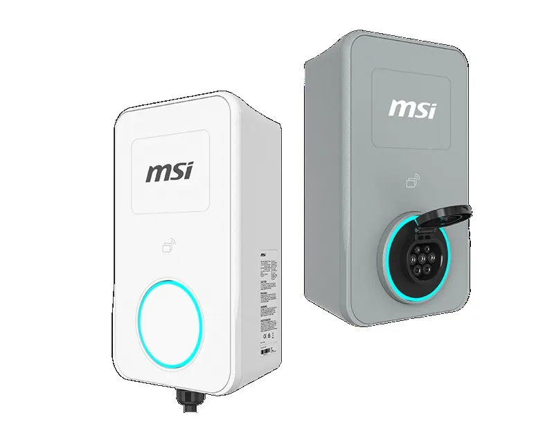 MSI Eco Life Max(OCPP) 22kW-White, 3-phase 380-415V, 32A, WiFi, OCPP2.0.1, IP65, LED circle, sola... - Image 2