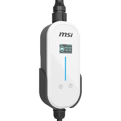 MSI Portable EV Charger White Ezgo 10A+15A+Home kit, Single Phase, 230V, 1PH, 2.3KW  3.4KW, 5M Ty...