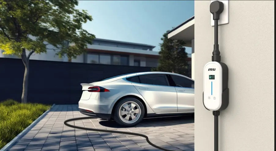 MSI Portable EV Charger White Ezgo 10A+15A+Home kit, Single Phase, 230V, 1PH, 2.3KW  3.4KW, 5M Ty... - Image 4