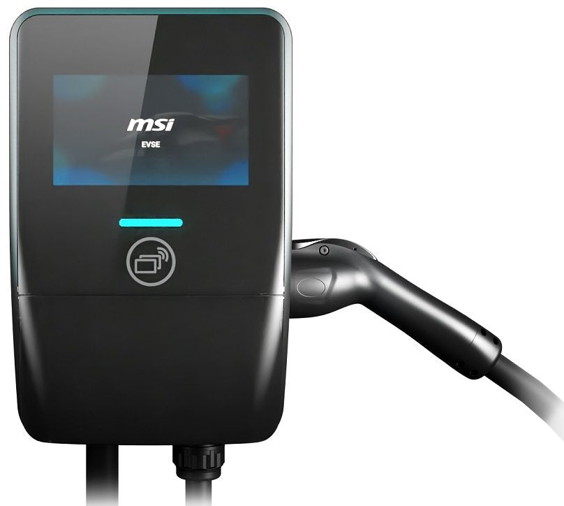 MSI Smart EV Charger EV Premium, Single Phase 32A, 7.4KW ,5M Type 2 Charging gun,  7' IPS,  IP55...