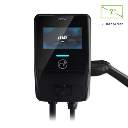 MSI Smart EV Charger EV Premium, Single Phase 32A, 7.4KW ,5M Type 2 Charging gun,  7' IPS,  IP55... - Image 2