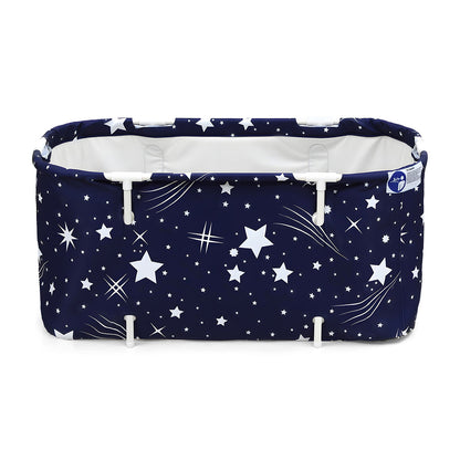 Weisshorn Foldable Bathtub PVC SPA Bucket Inflatable Cushion 114x62cm Star Navy - Image 3