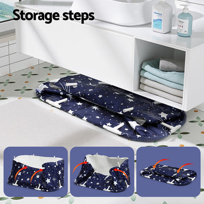 Weisshorn Foldable Bathtub PVC SPA Bucket Inflatable Cushion 114x62cm Star Navy - Image 6
