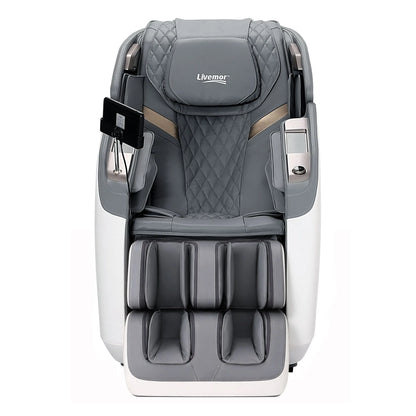 Livemor Prestige 4D Dual Mechanism Massage Chair, Full Body Zero Gravity Recliner with Extended SL Track, Body Scan, Air Compression, Waist Heating, Foot Rollers, Voice Control & Wireless Charging - Image 3