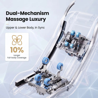 Livemor Prestige 4D Dual Mechanism Massage Chair, Full Body Zero Gravity Recliner with Extended SL Track, Body Scan, Air Compression, Waist Heating, Foot Rollers, Voice Control & Wireless Charging - Image 5