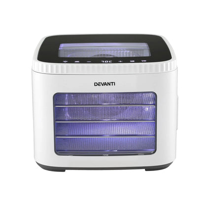 Devanti Food Dehydrator Machine 5 Tray Mini Fruit Dryer Maker White - Image 3