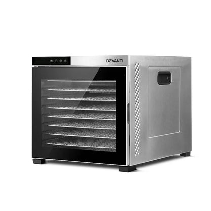 Devanti 10 Trays Food Dehydrator Stainless Steel Tray - Image 3