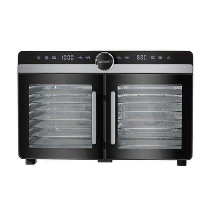 Devanti 16 Trays Food Dehydrator Dual-Zone Stainless Steel - Image 3