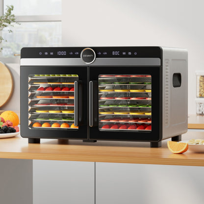 Devanti 16 Trays Food Dehydrator Dual-Zone Stainless Steel - Image 7