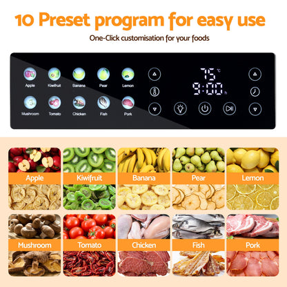 Devanti 10 Trays Food Dehydrator Stainless Steel Visible Glass Door 850W - Image 7