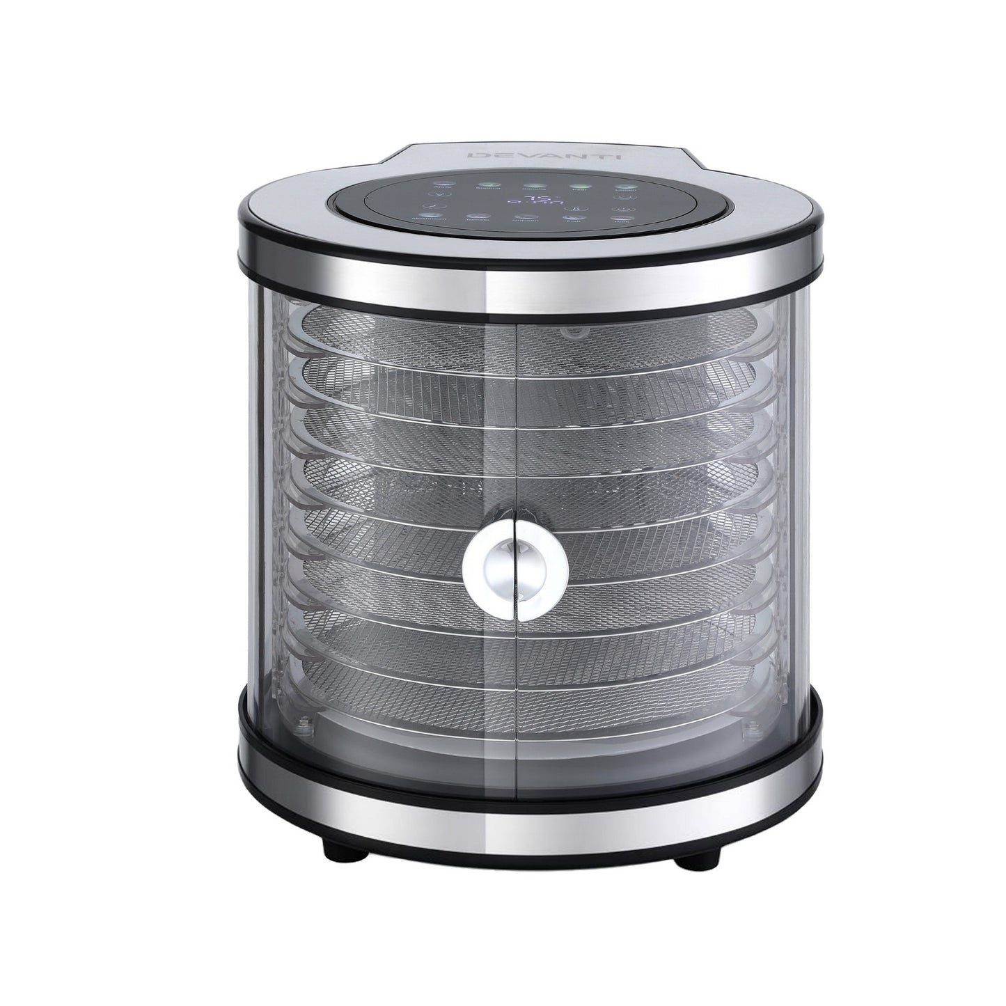 Devanti 8 Trays Food Dehydrator Stainless Steel Auto-Rotate 10 Programs 700W - Image 3