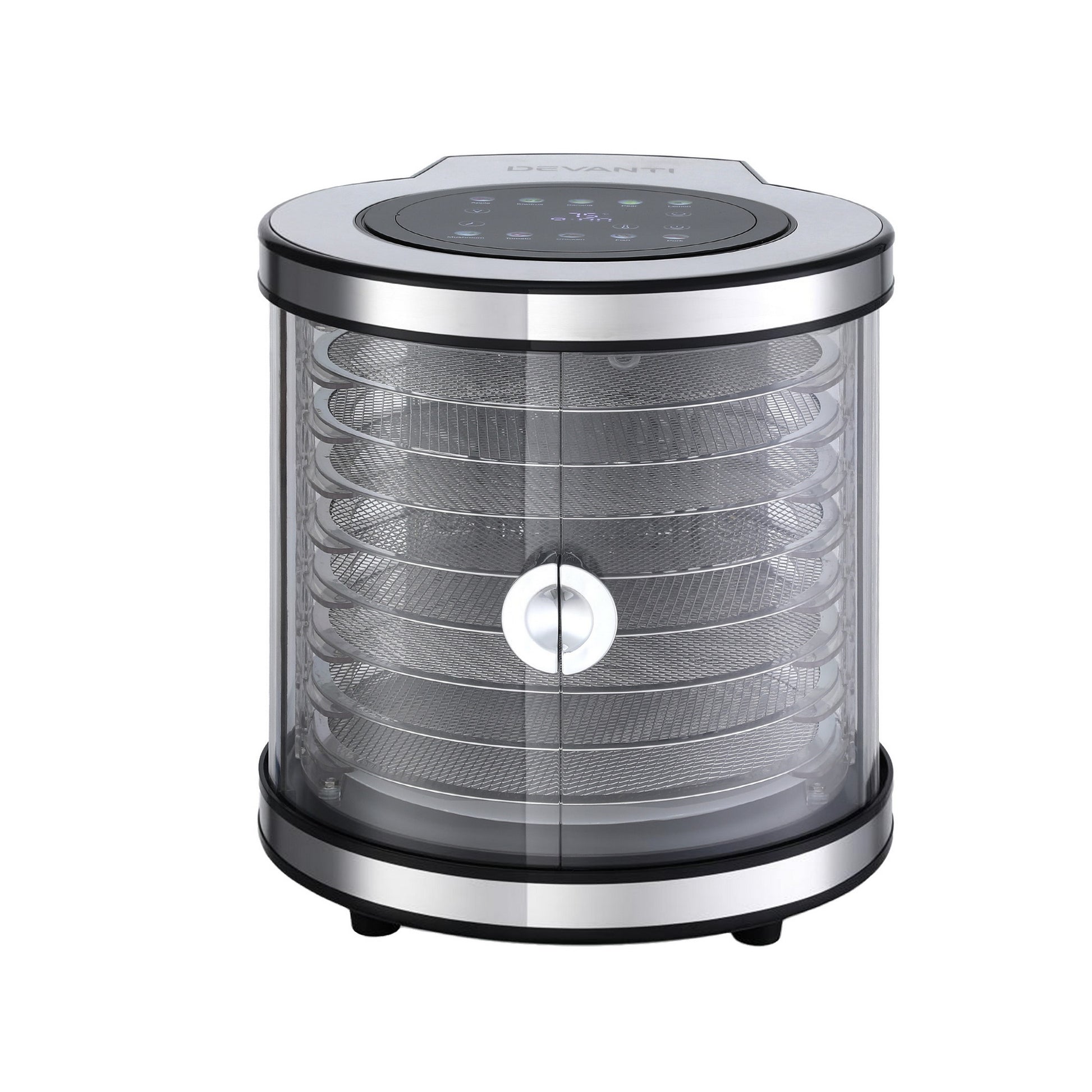 Devanti 8 Trays Food Dehydrator Stainless Steel Auto-Rotate 10 Programs 700W - Image 3