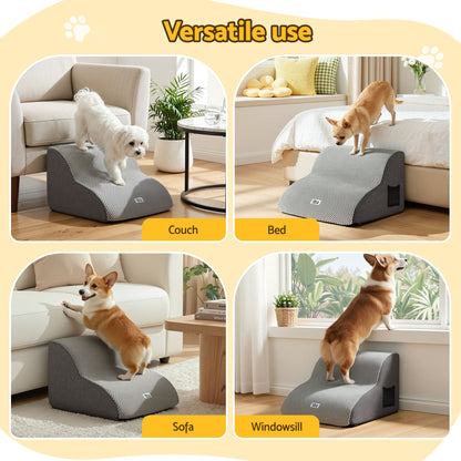 i.Pet Dog Ramp 2 Steps For Small Dogs Bed Sofa Car Foam Non-Slip Pet Cat Stairs - Image 7