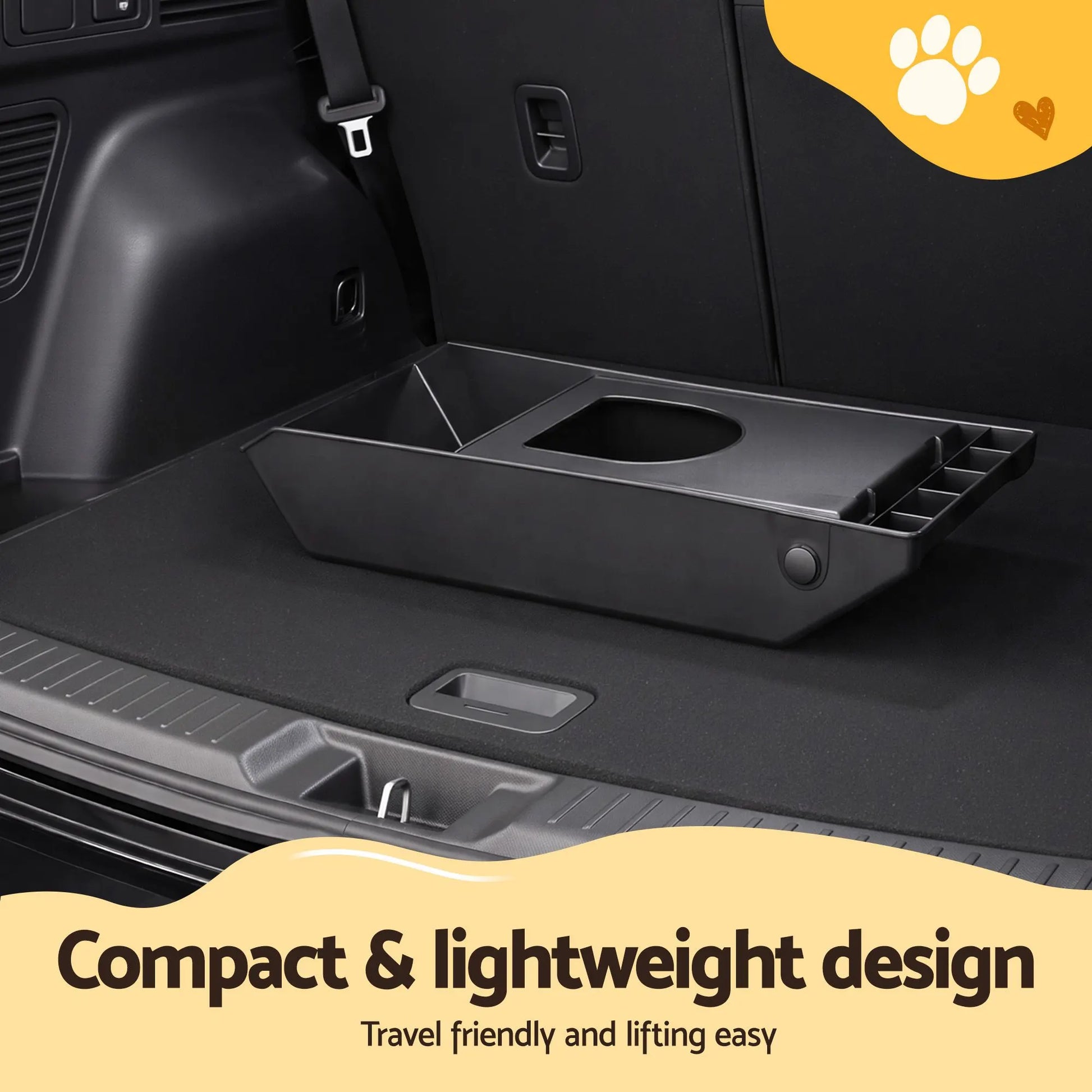 i.Pet Dog Ramp 3 Steps Pet Stairs For Bed Sofa Car Foldable Portable Ladder Black - Image 8
