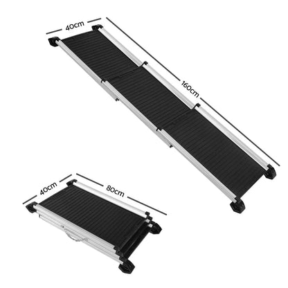 i.Pet Dog Ramp Pet Stairs Steps Car SUV Foldable Portable Ladder Adjustable - Image 2