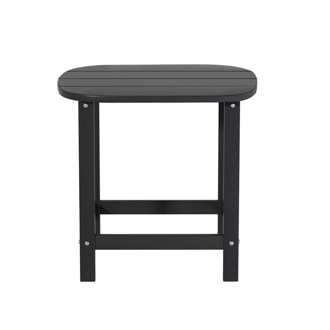 Gardeon Outdoor Coffee Side Table HDPE Desk Patio Furniture Camping Garden Black - Image 3