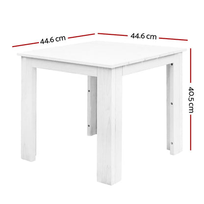 Gardeon Coffee Side Table Wooden Desk Outdoor Furniture Camping Garden White - Image 2