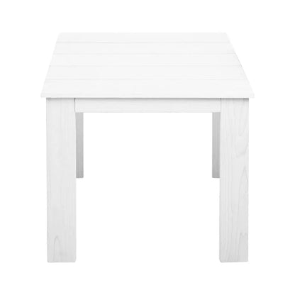 Gardeon Coffee Side Table Wooden Desk Outdoor Furniture Camping Garden White - Image 3