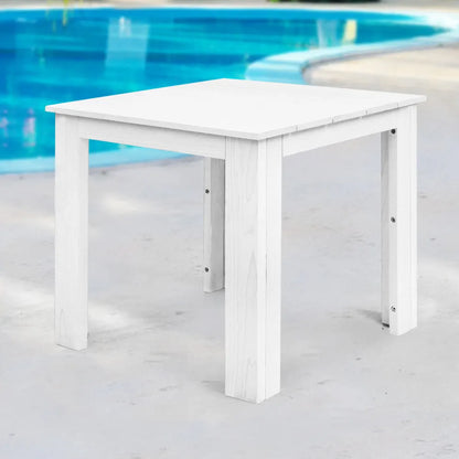 Gardeon Coffee Side Table Wooden Desk Outdoor Furniture Camping Garden White - Image 8