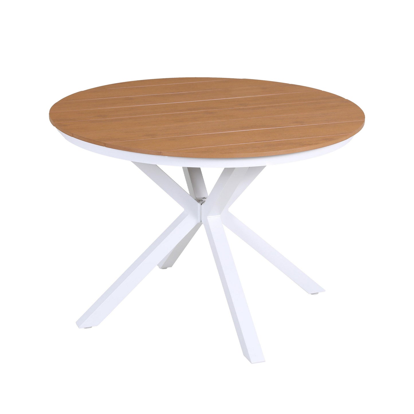 Gardeon Outdoor Dining Table 108CM Aluminum Frame WPC Top Desk Patio Furniture - Image 3