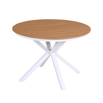 Gardeon Outdoor Dining Table 108CM Aluminum Frame WPC Top Desk Patio Furniture - Image 3