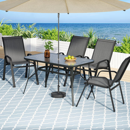 Gardeon 5PC Outdoor Dining Set Table and Chairs Patio Furniture Bistro Set Garden Grey - Image 7