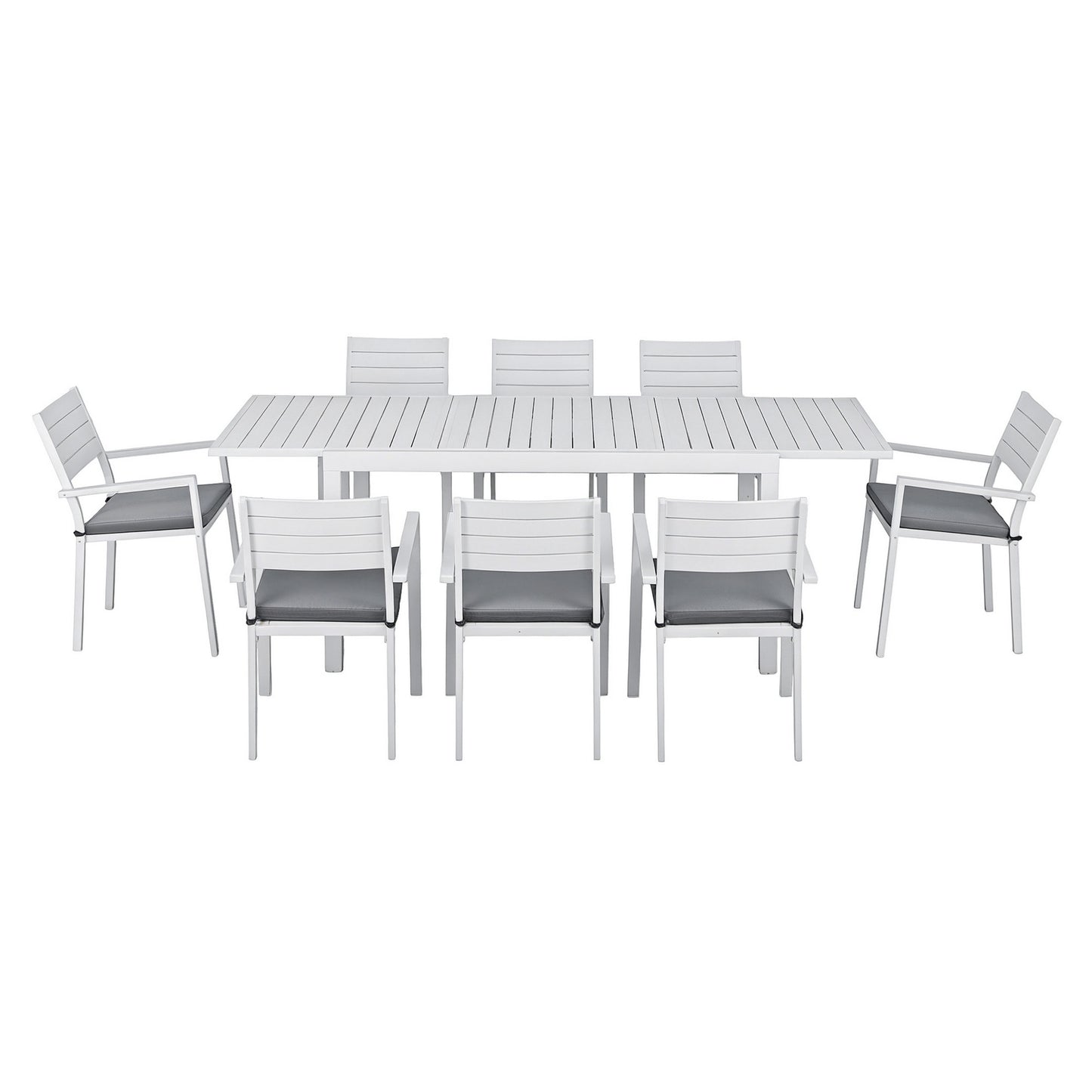 Gardeon Outdoor Dining Set 9PCS Aluminum Extendable Table Chairs Patio Furniture - Image 3