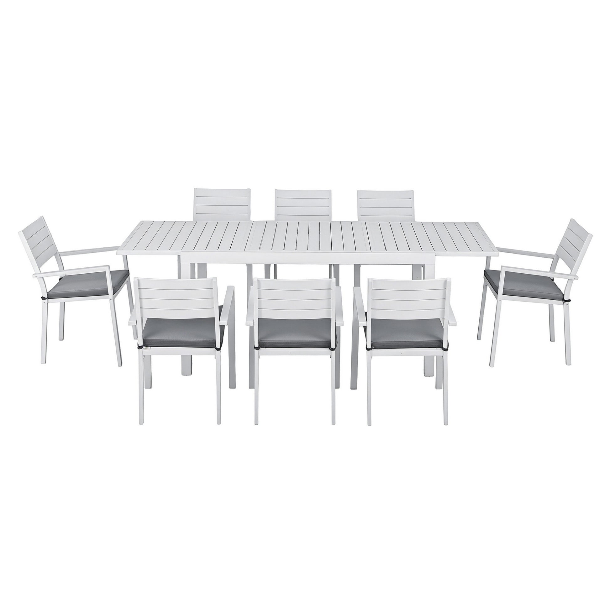 Gardeon Outdoor Dining Set 9PCS Aluminum Extendable Table Chairs Patio Furniture - Image 3