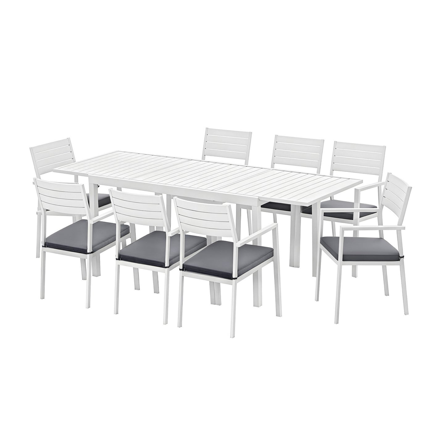 Gardeon Outdoor Dining Set 9PCS Aluminum Extendable Table Chairs Patio Furniture - Image 8