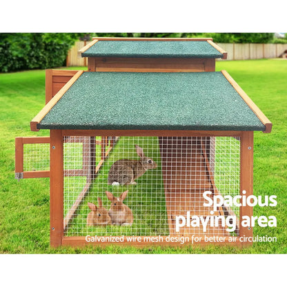 i.Pet Chicken Coop Rabbit Hutch 169cm x 52cm x 72cm Large Chicken Coop Wooden House Run Cage - Image 5