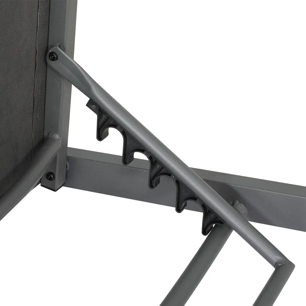 Gardeon Sun Lounge Outdoor Lounger Aluminium Folding Beach Chair Wheels Patio - Image 3