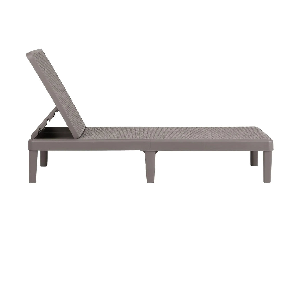 Gardeon Sun Lounge Adjustable Lounger Patio Outdoor Furniture Lightweight Brown - Image 3