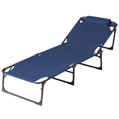 Gardeon Sun Lounger Folding Lounge Beach Chair Patio Outdoor Furniture - Image 2