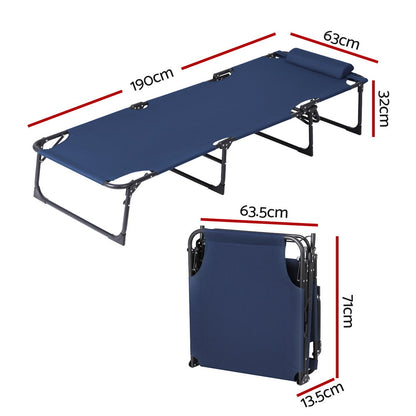 Gardeon Sun Lounger Folding Lounge Beach Chair Patio Outdoor Furniture - Image 3