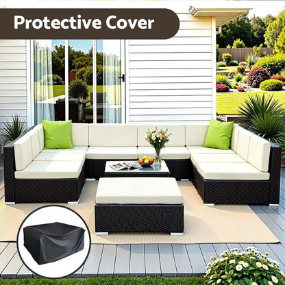 Gardeon 10-Piece Outdoor Sofa Set Wicker Couch Lounge Setting Cover - Image 6