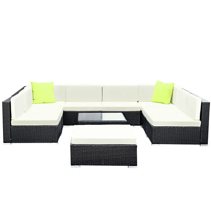 Gardeon 10-Piece Outdoor Sofa Set Wicker Couch Lounge Setting 9 Seater - Image 3