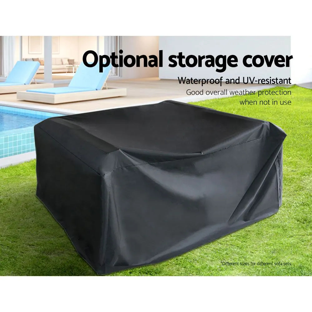 Gardeon 12PC Sofa Set with Storage Cover Outdoor Furniture Wicker - Image 7