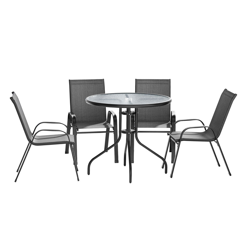 Gardeon Outdoor Dining Set Table and Chairs Patio Garden Furniture Bistro Set - Image 3