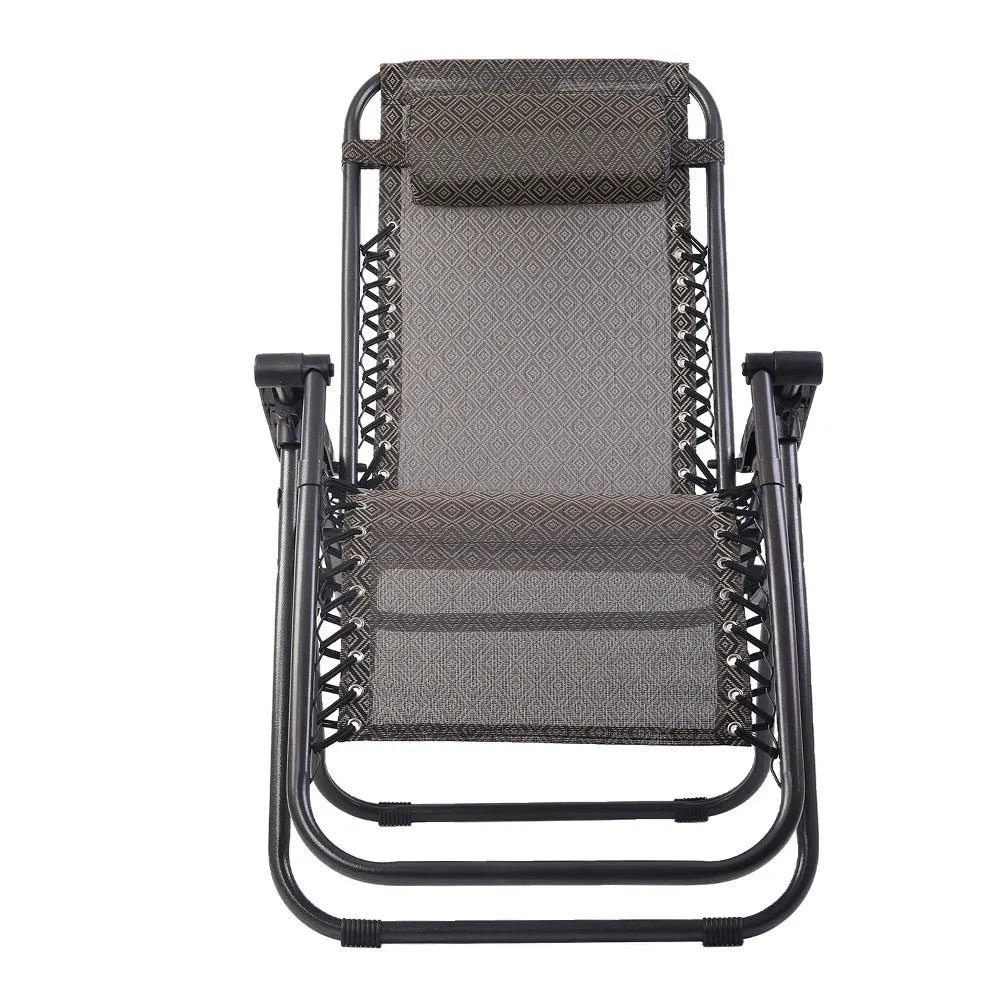 Gardeon Zero Gravity Chair Folding Outdoor Recliner Adjustable Sun Lounge Camping Beige - Image 3
