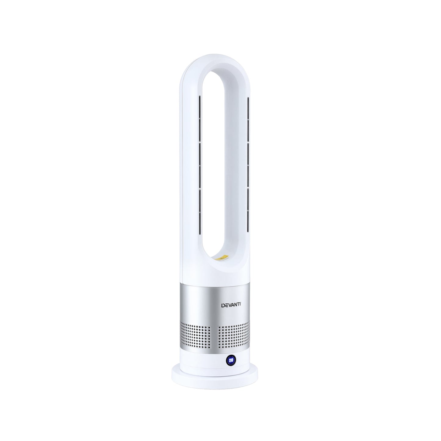 Devanti Bladeless Tower Fan Heater and Cooler 2in1 Portable Oscillation Fan for Bedroom Room Office Use White - Image 3