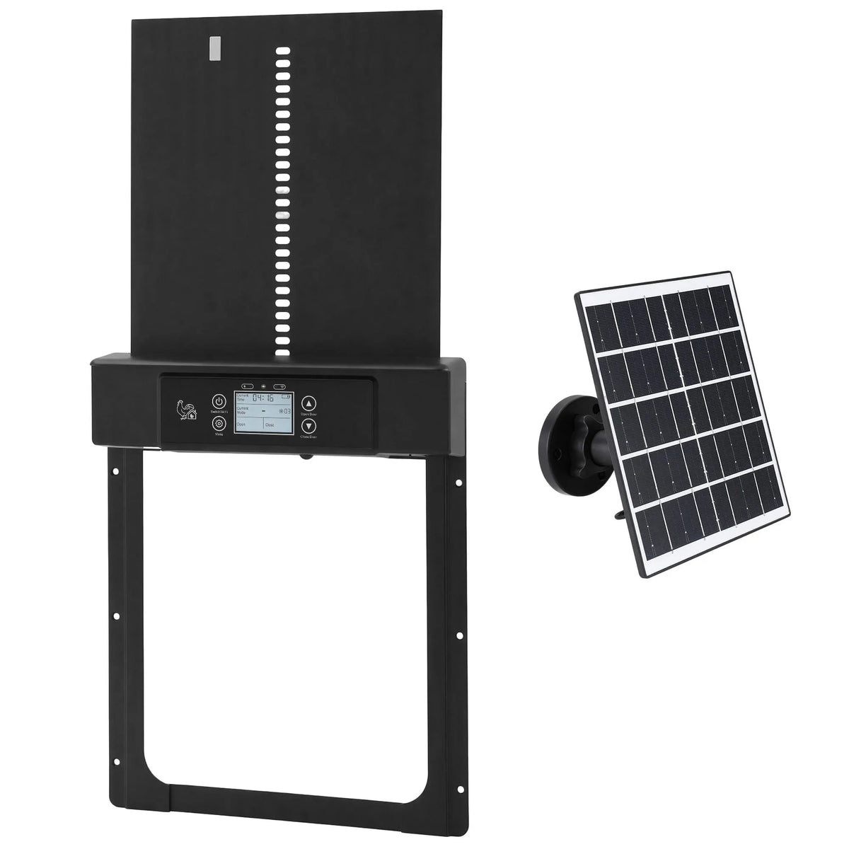 Giantz Automatic Chicken Coop Door 37cm Solar Powered Smart App Control Black - Image 2