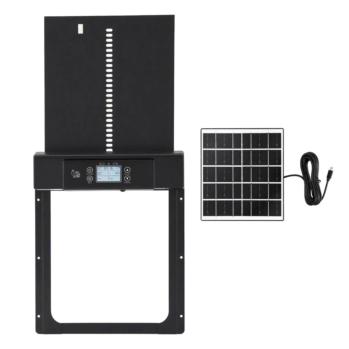 Giantz Automatic Chicken Coop Door 37cm Solar Powered Smart App Control Black - Image 4