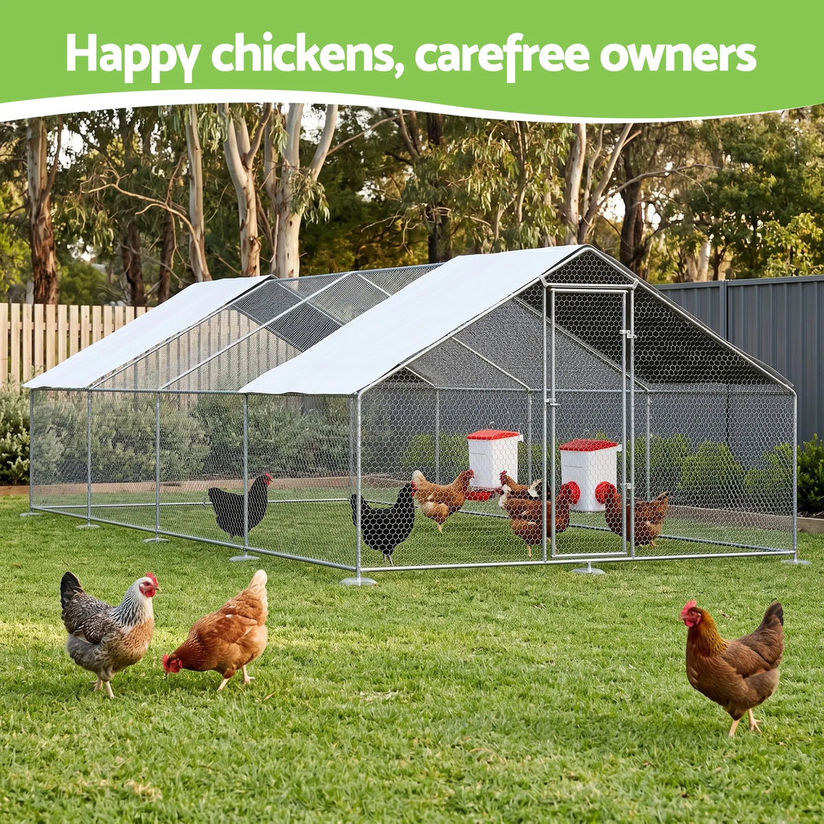 Giantz 8kg Chicken Feeder and 7L Waterer Set Large Capacity Poultry Drinker Kit - Image 9