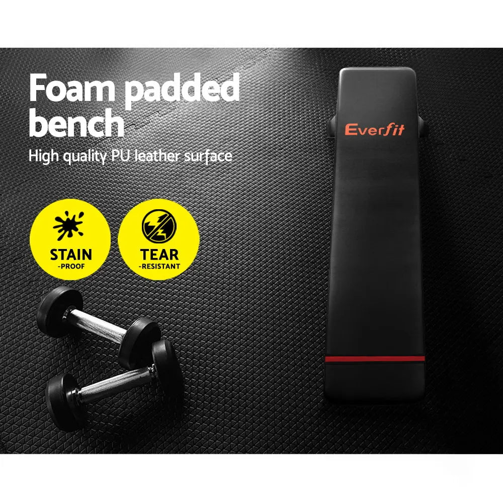 Everfit Weight Bench Flat Bench Press Home Gym Equipment 300kg Capacity - Image 6