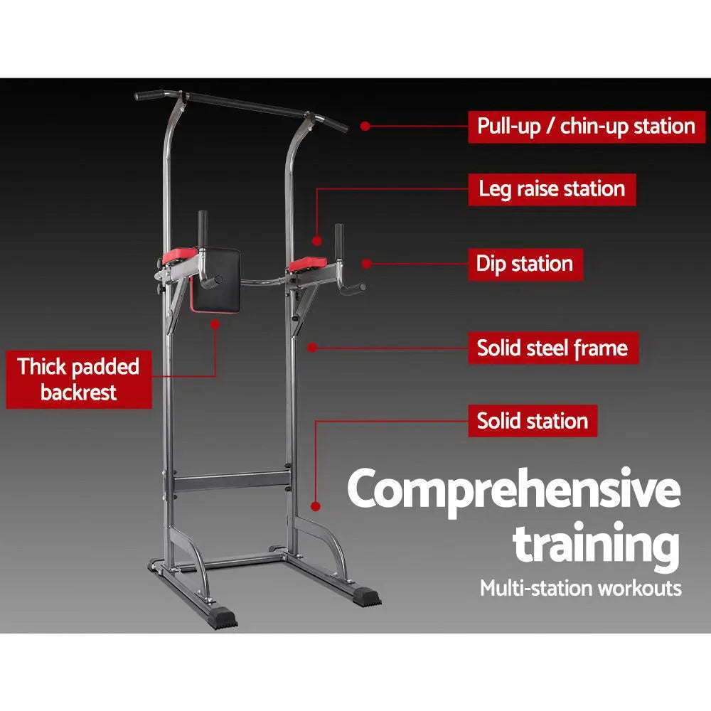 Everfit Weight Bench Chin Up Tower Bench Press Home Gym Wokout 200kg Capacity - Image 3