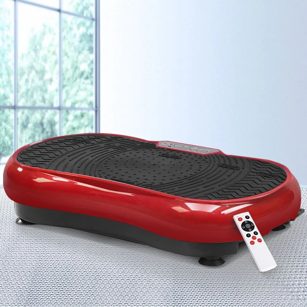 Everfit Vibration Machine Platform Resistance Rope Home Fitness Dark Red - Image 9
